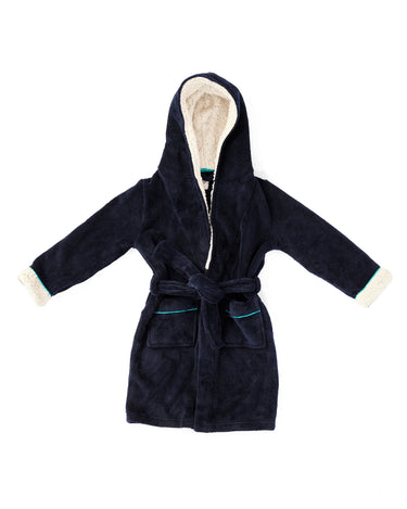 Kids' Navy Fluffy Dressing Gown